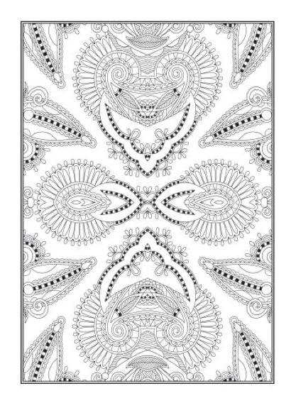 Intricate Patterns Anti-Stress Adult Colouring Book - Image 3