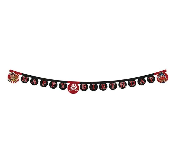 Island Pirate "Happy Birthday" Birthday Party Banner