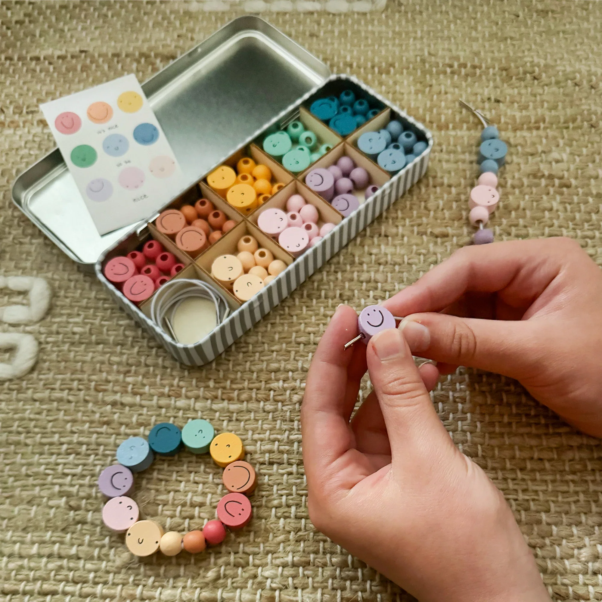 It's Nice To Be Nice - Beaded Emoji Bracelet Making Kit - Image 3