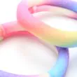 Jersey Elastic Hair Bands, Ponytail Holders Multicoloured  - 8mm thick (Pack of 6) - Image 3