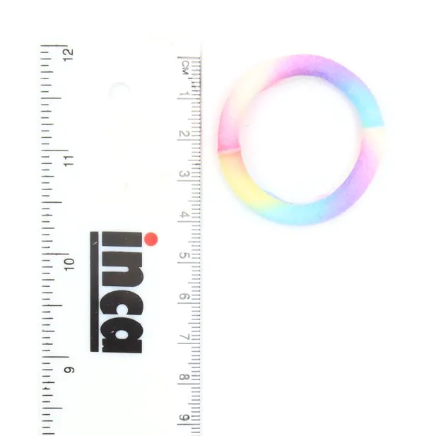 Jersey Elastic Hair Bands, Ponytail Holders Multicoloured  - 8mm thick (Pack of 6) - Image 4