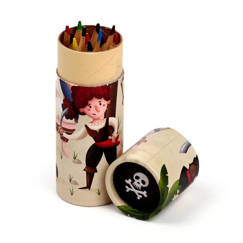 Jolly Rogers Pirates Pencil Pot with 12 Colouring Pencils - Image 2