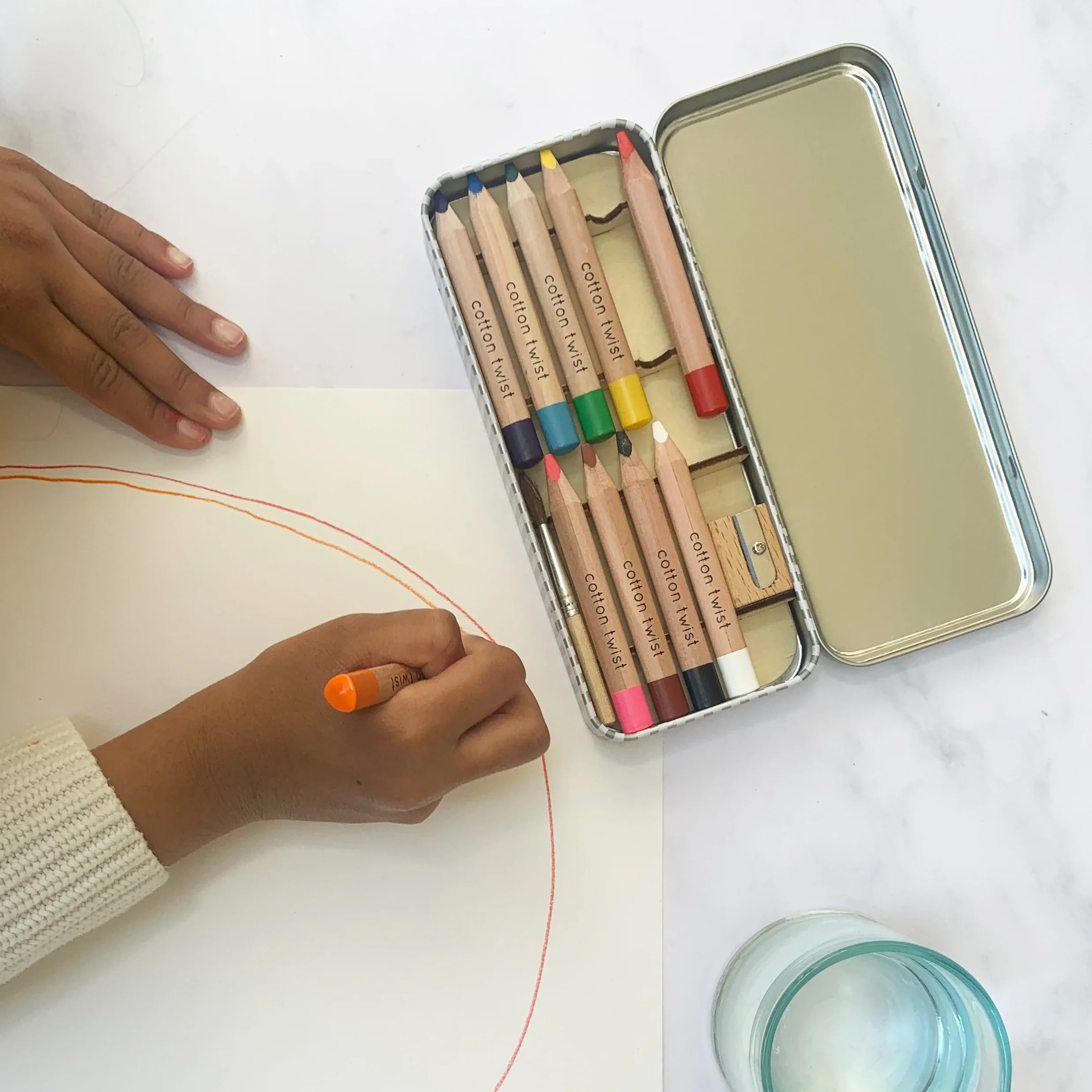Jumbo Watercolour Pencils Set Inc Sharpener & Paintbrush - Image 6