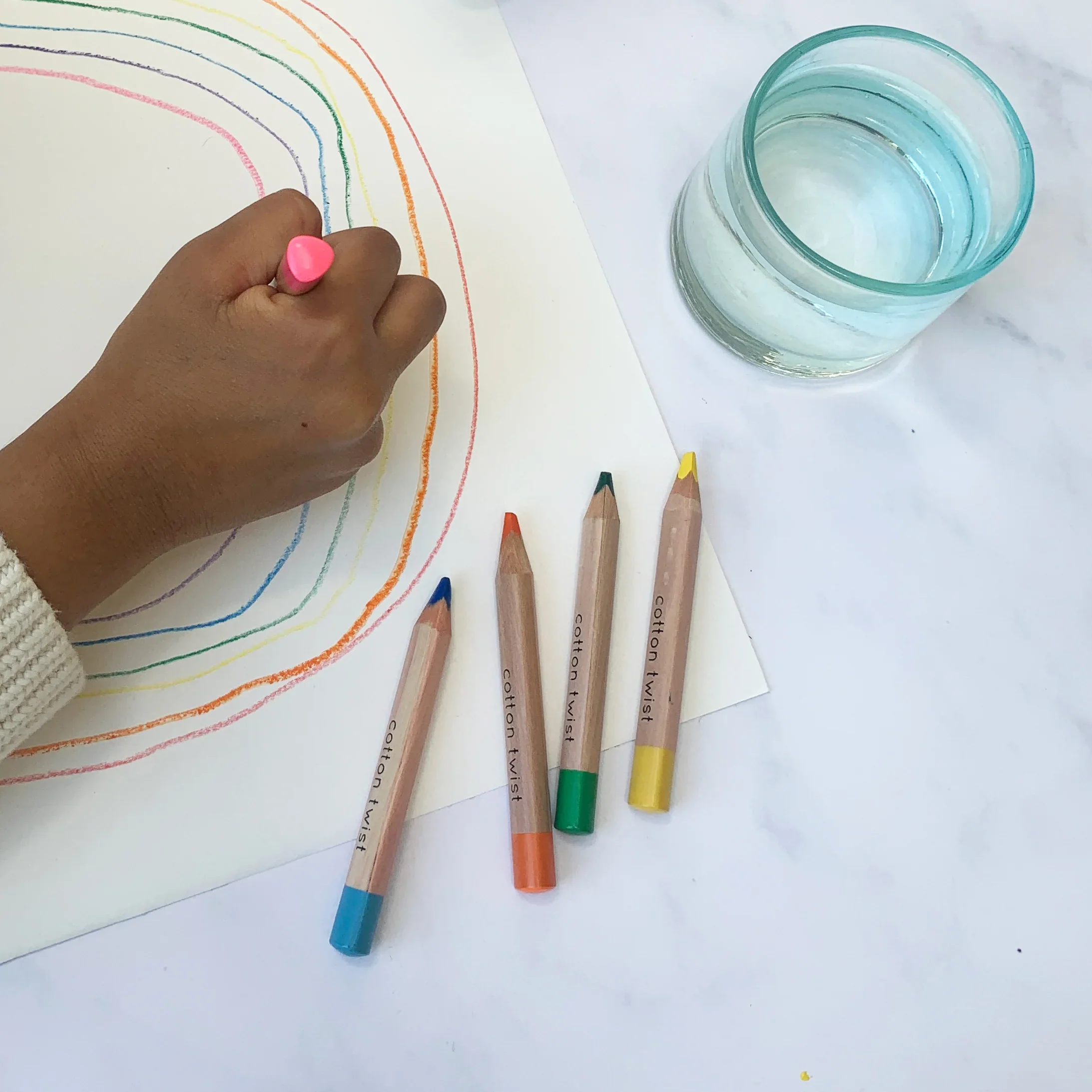 Jumbo Watercolour Pencils Set Inc Sharpener & Paintbrush - Image 8