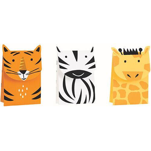 Jungle Animal Party Treat Bags With Flap and Ears