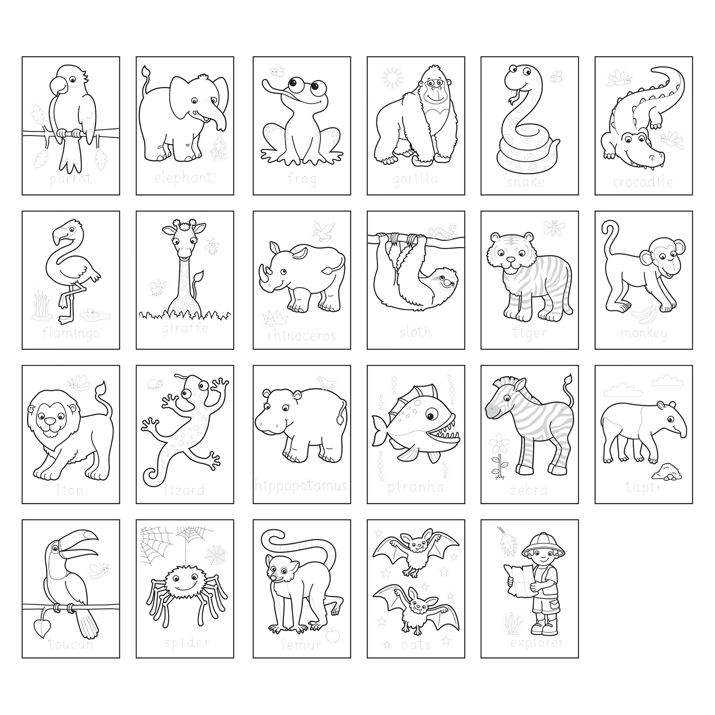 Jungle Colouring Book - Image 2