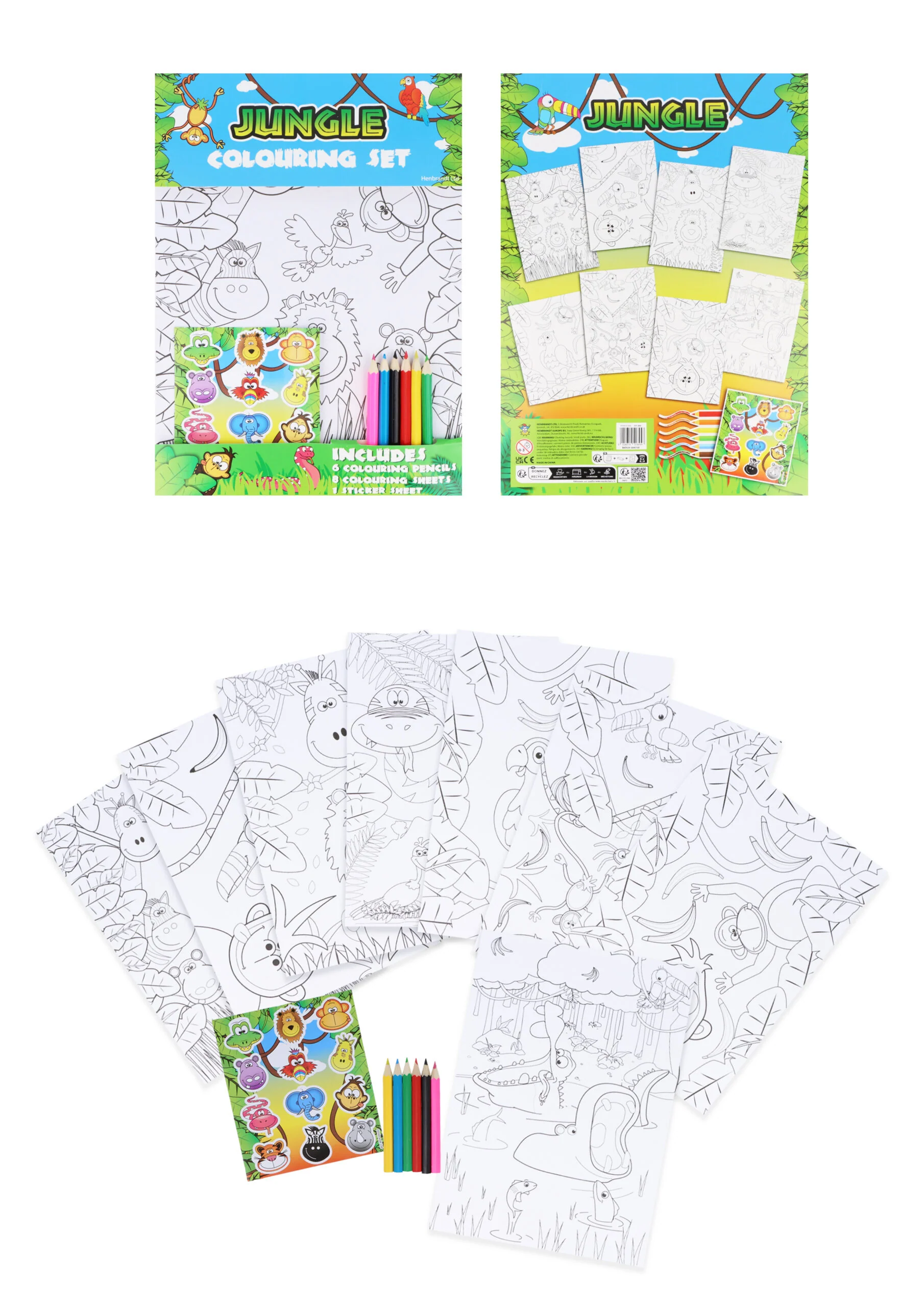 Jungle Colouring Set with Stickers