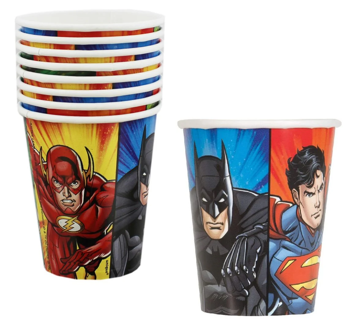 Justice League Paper Cups (Pack of 8)