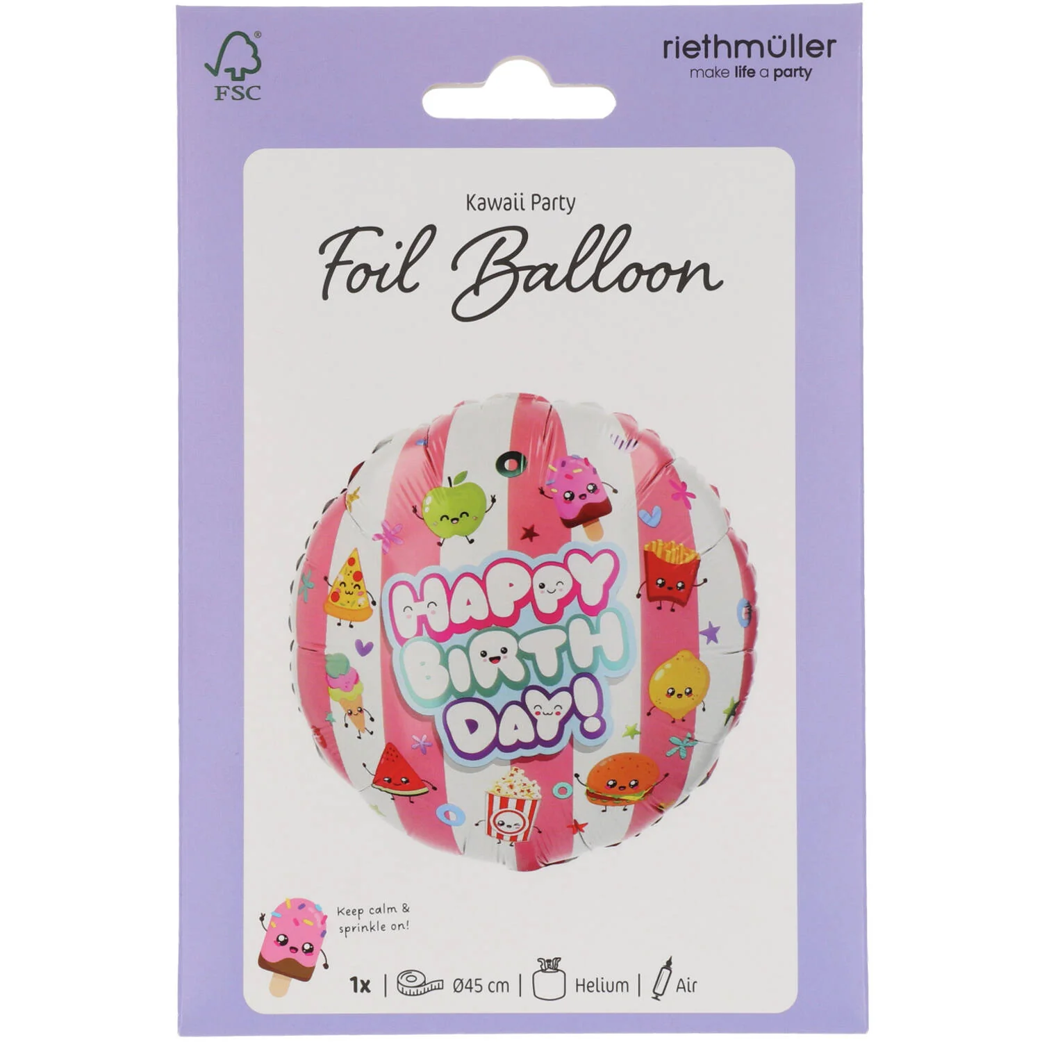 Kawaii Party Foil Balloon 43cm - Image 2