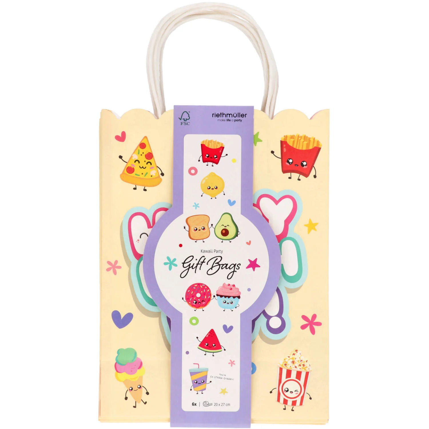 Kawaii Party/Gift Bags, 20 x 27 cm (Pack of 1 or 6) - Image 4