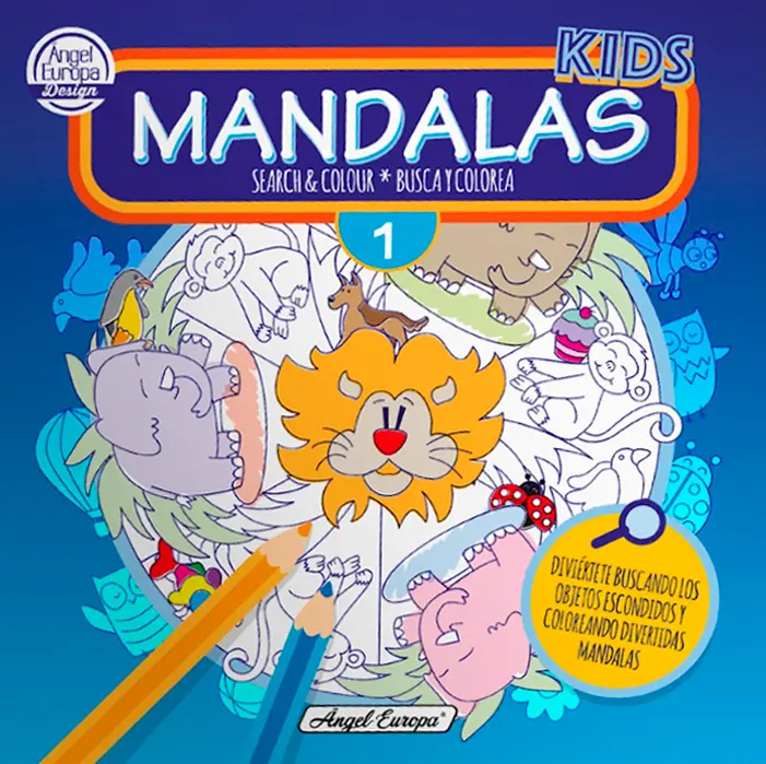 Kids Mandalas Search and Colour Colouring Book (set of 4) - Image 2