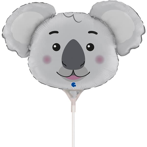 Koala Head Air Fill Foil Mini Shape Balloon 36cm