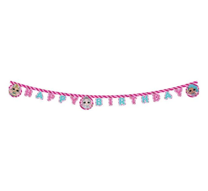 L.O.L. Surprise "Happy Birthday" Die-Cut Paper Banner