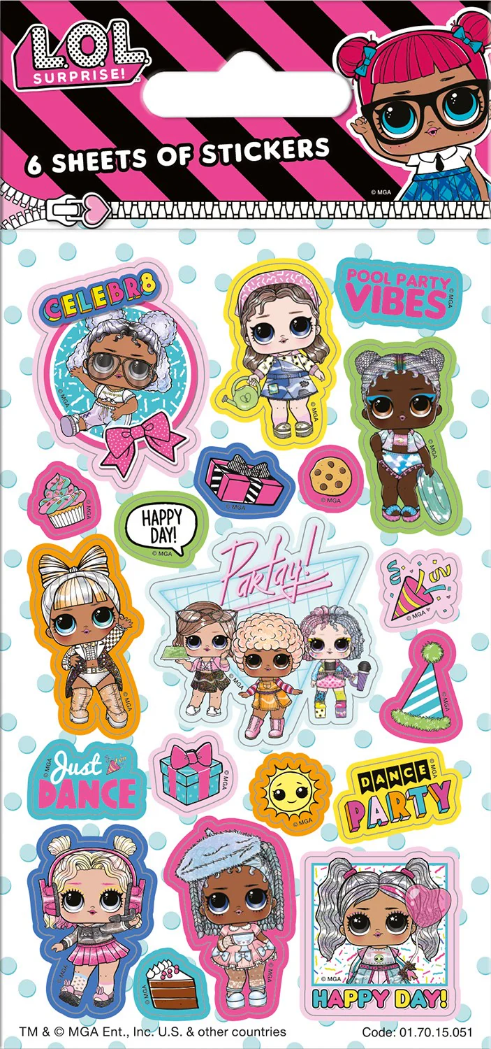 L.O.L Surprise Party Sticker Pack - Image 2