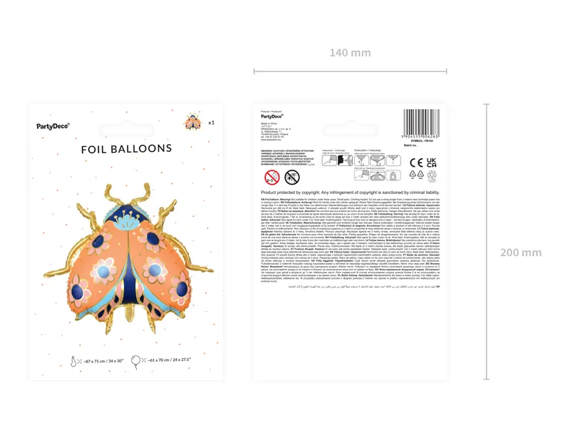 Ladybird Foil Balloon 87 x 75 cm - Image 8