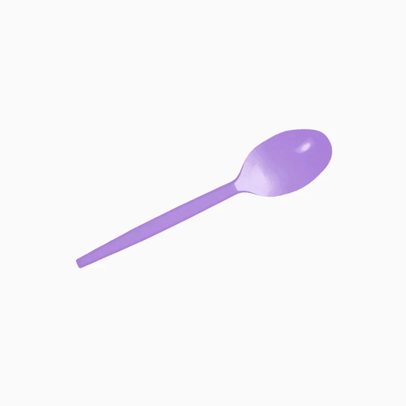 Lavender Reusable Plastic Desert Spoon (pack of 15)