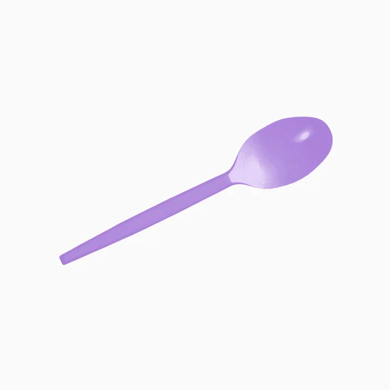 Lavender Reusable Plastic Spoon (pack of 15)