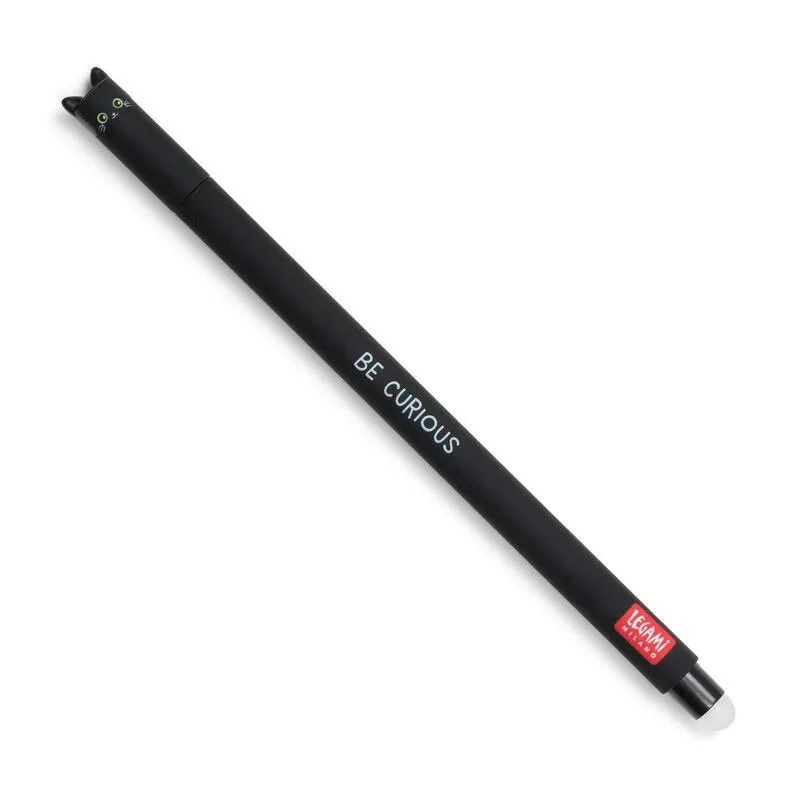 Legami Cat Erasable Gel Pen with Black Ink