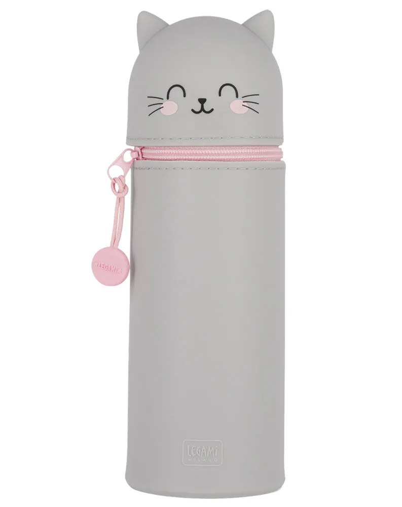 Legami Kawaii 2-In-1 Soft Silicone Pencil Case - Kitty