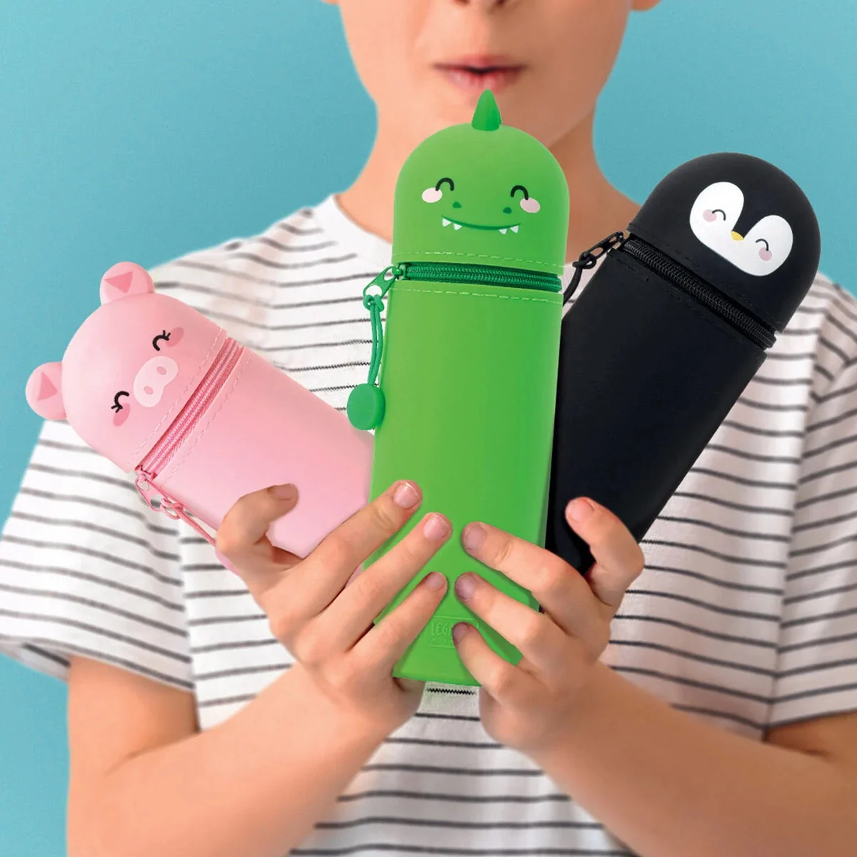 Legami Kawaii 2-In-1 Soft Silicone Pencil Case - Panda - Image 5