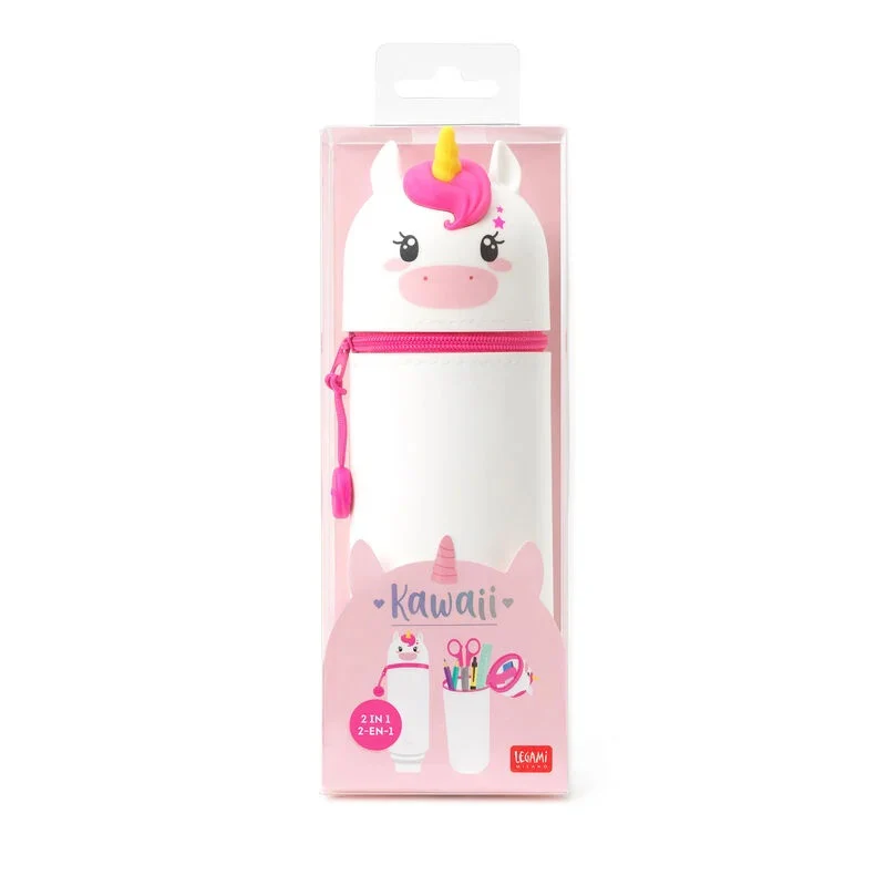 Legami Kawaii 2-In-1 Soft Silicone Pencil Case - Unicorn - Image 4