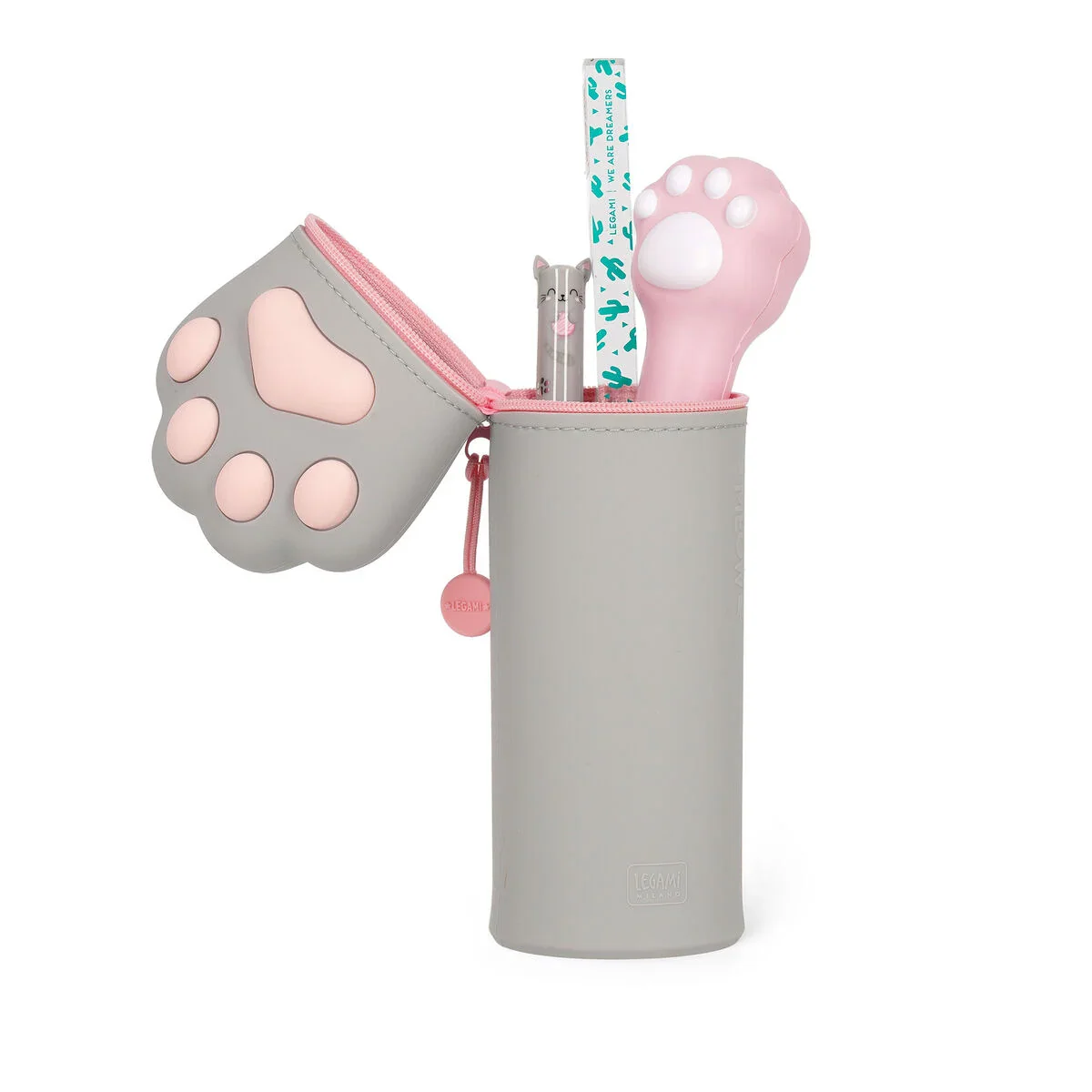 Legami Kawaii Kitty 2-In-1 Silicone Pencil Case - Image 2