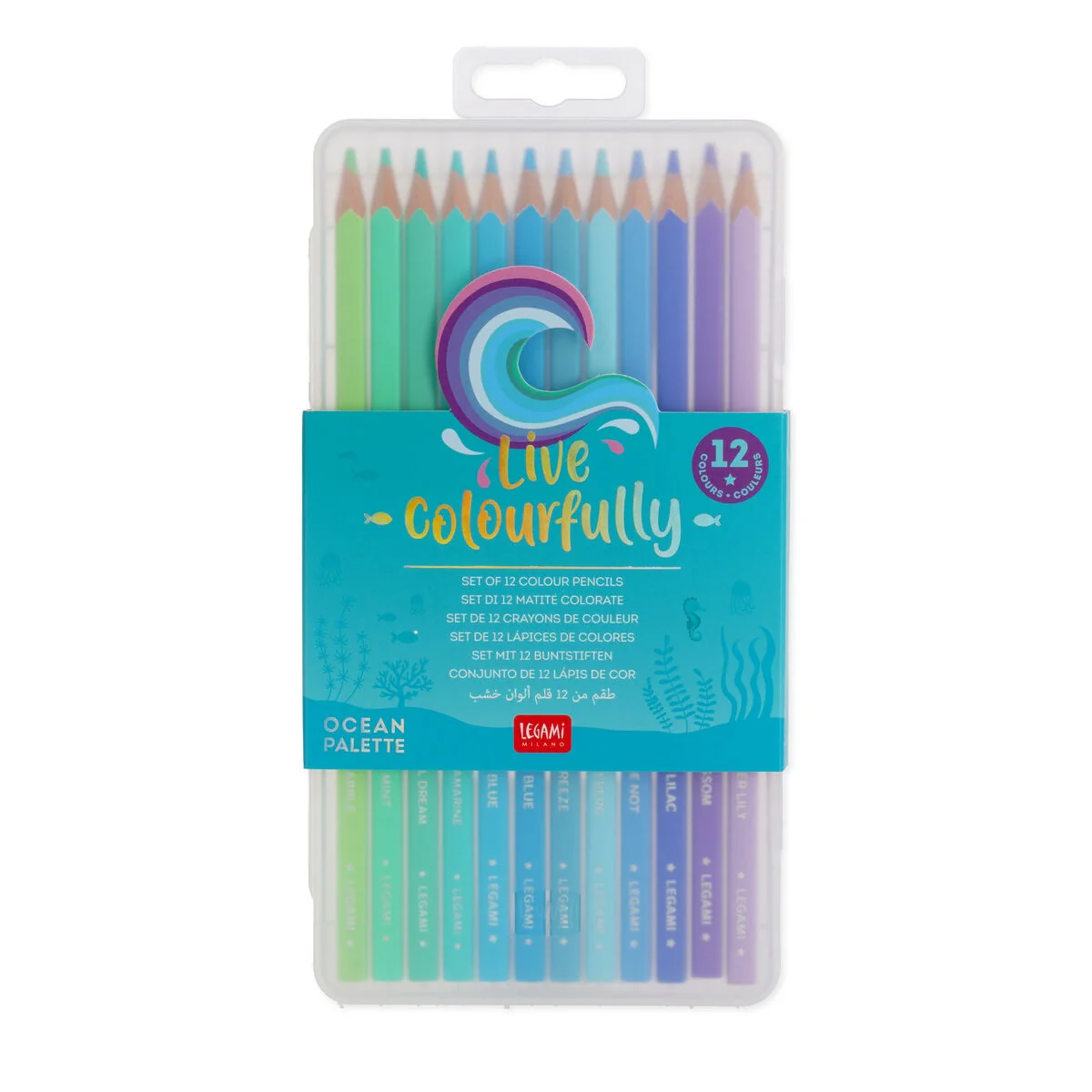 Legami Set of 12 Colouring Pencils - Live Colourfully 2 - Image 2