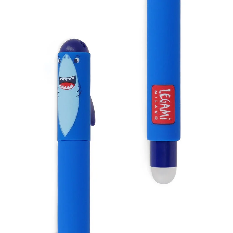 Legami Shark Erasable Gel Pen with Blue Ink - Image 2
