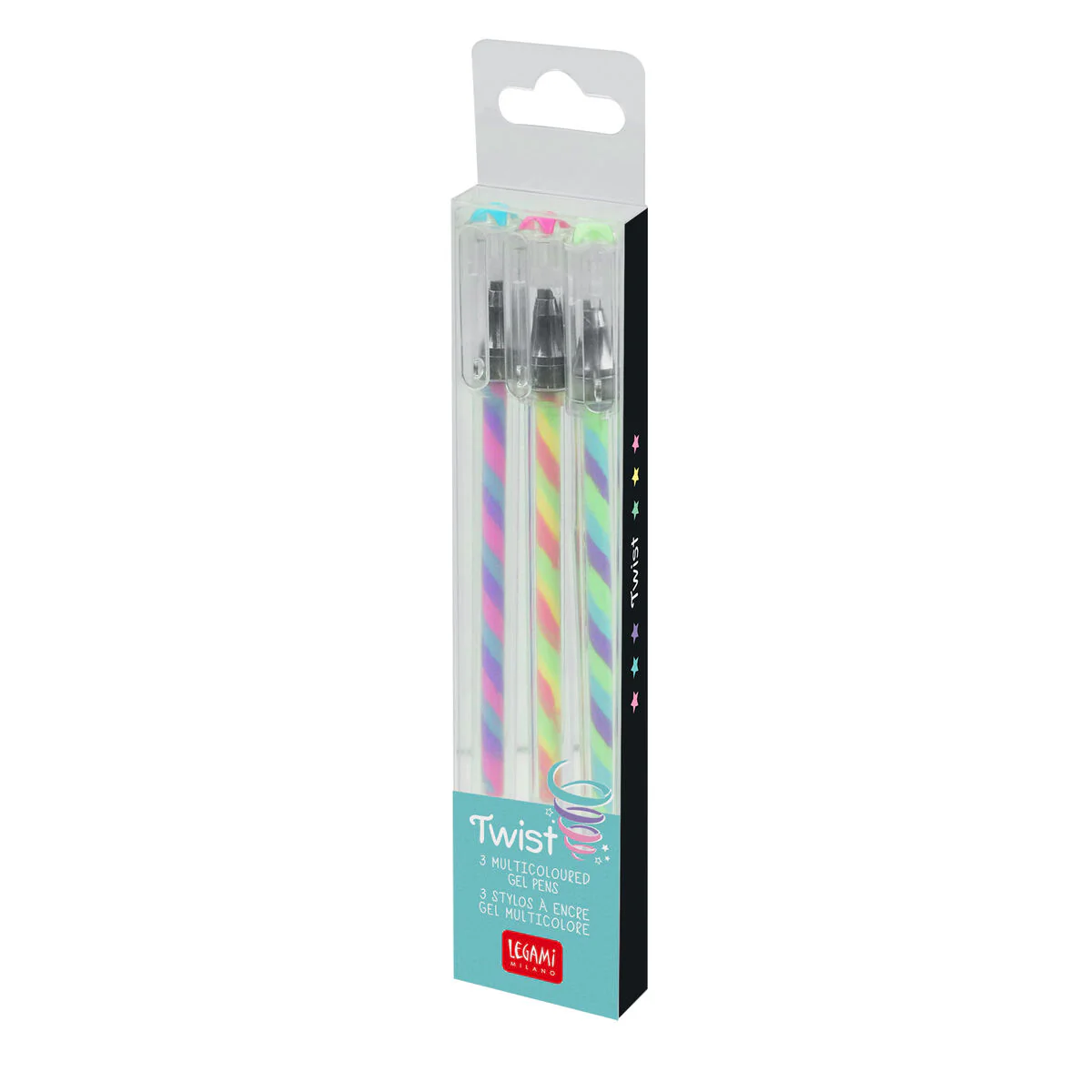 Legami Twist Rainbow Writing Multi Coloured Gel Pens (Set of 3) - Image 2
