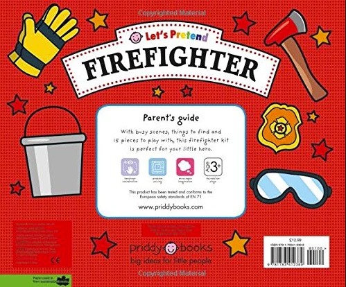Let's Pretend - Firefighter Picture Story Book Playset with Puzzle Pieces - Image 2