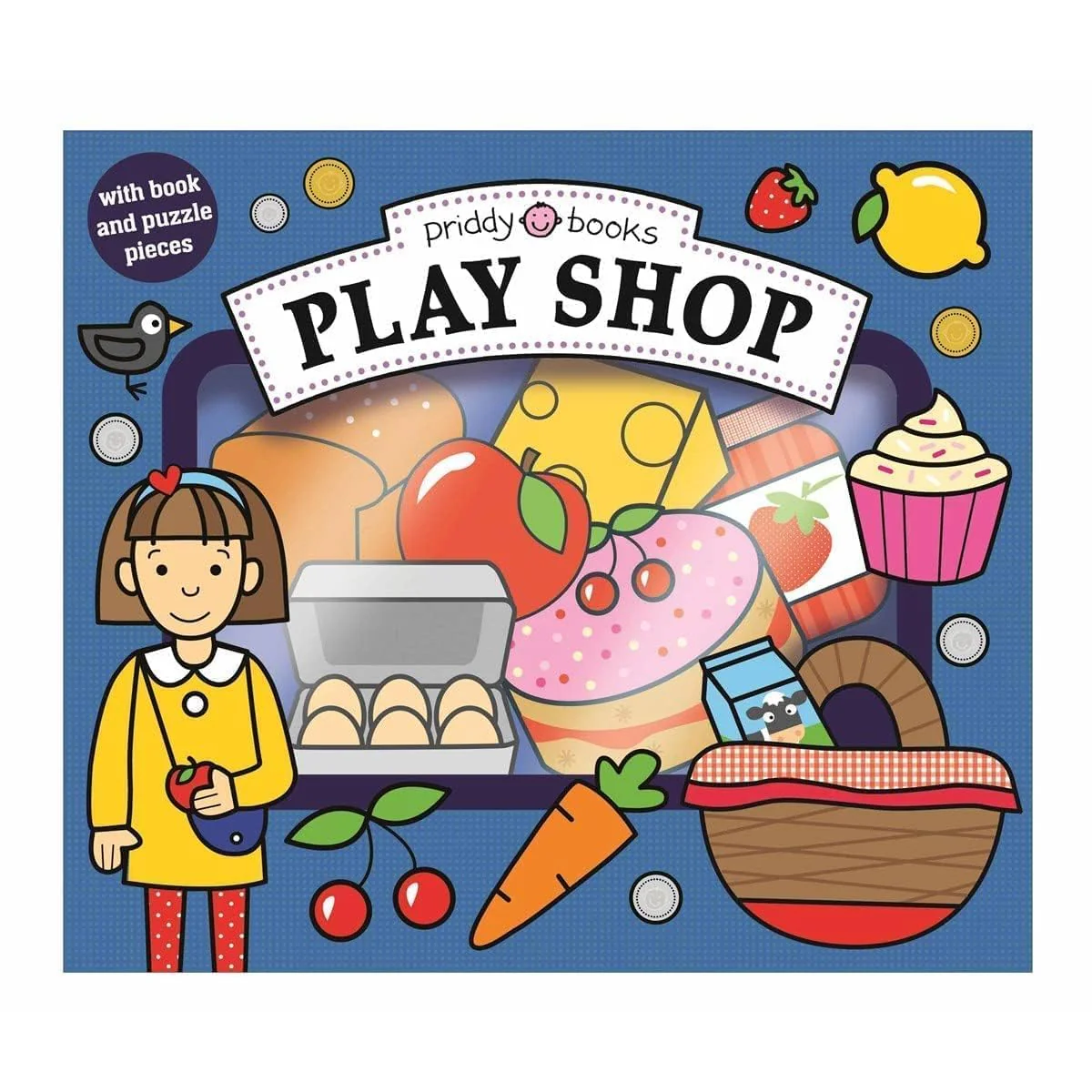 Let's Pretend - Play Shop Board Picture Story Book With Play / Puzzle Pieces