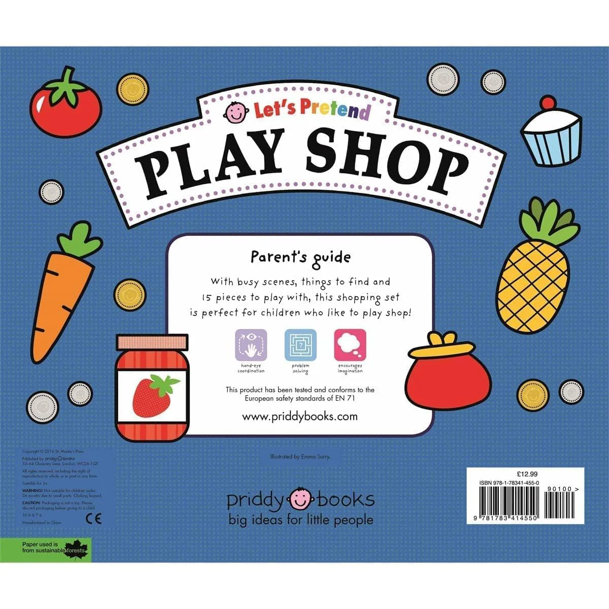 Let's Pretend - Play Shop Board Picture Story Book With Play / Puzzle Pieces - Image 2