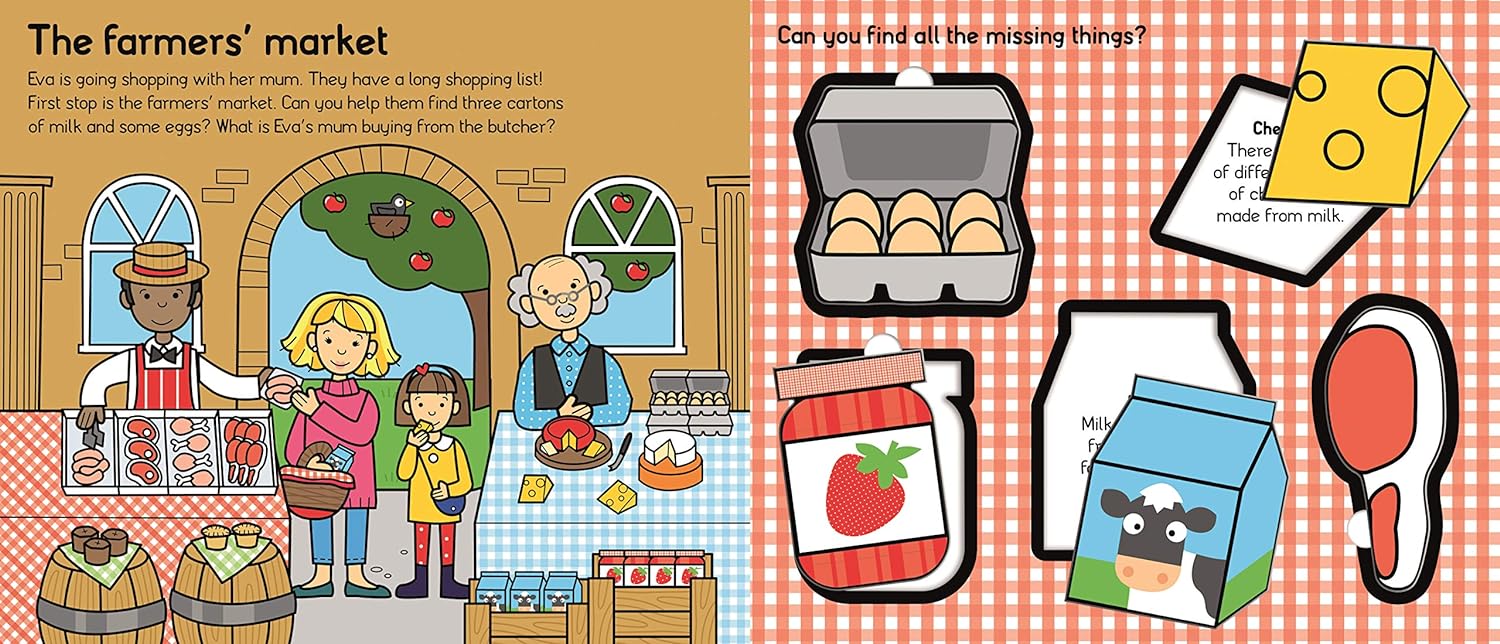 Let's Pretend - Play Shop Board Picture Story Book With Play / Puzzle Pieces - Image 5