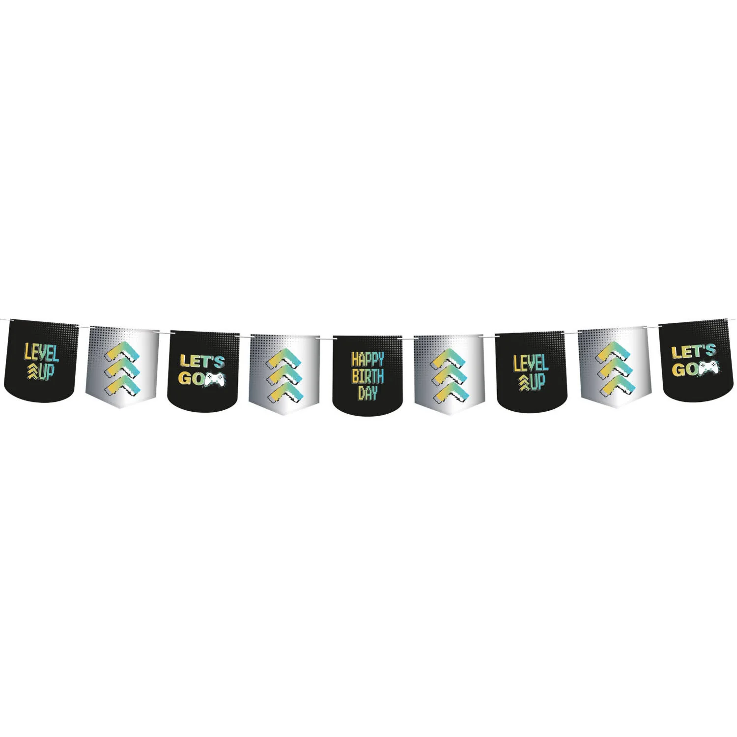 Level Up Gaming Flag Banner, 6 m, Multicolour, FSC Paper