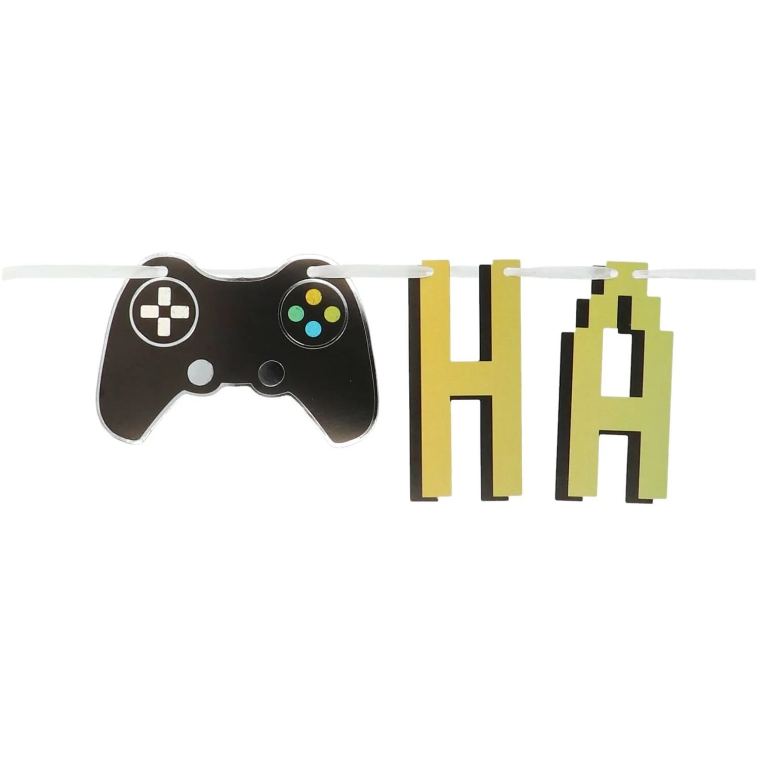 Level Up Gaming "Happy Birthday" Banner, 1.5 m, Gaming Theme - Image 2