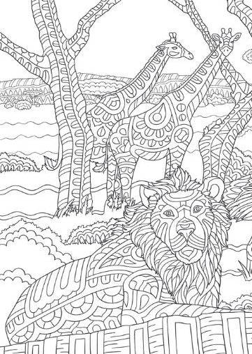 Life on the Savannah  Advanced Adult Colouring Book - Image 2