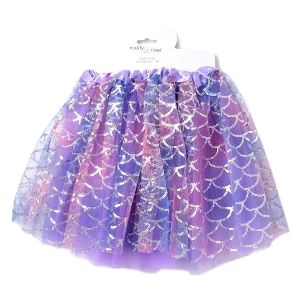 Lilac Net Mermaid Triple Layered Tutu Skirt, Child Size, 15-28 inch waist - Image 2