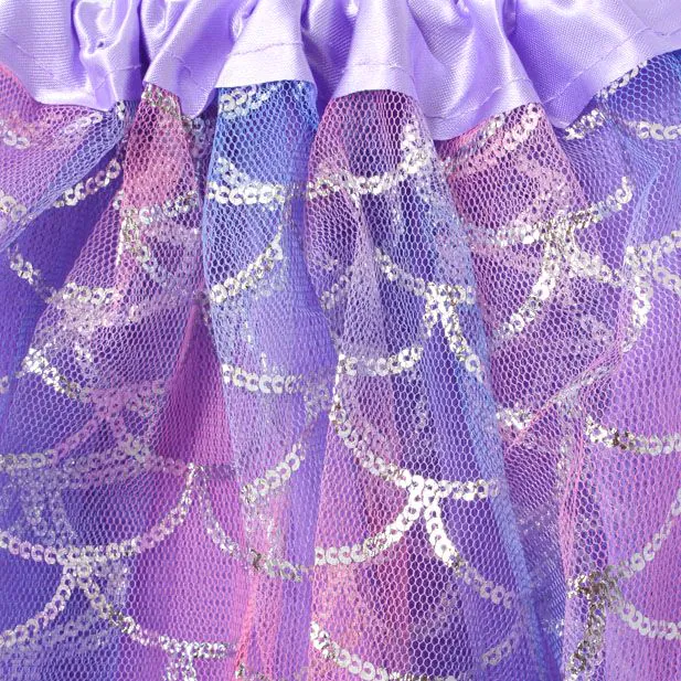 Lilac Net Mermaid Triple Layered Tutu Skirt, Child Size, 15-28 inch waist - Image 3
