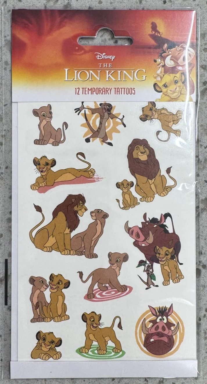 Lion King Children's Temporary Tattoos