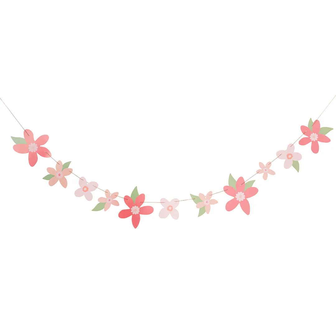 Little Princess Flower Garland Birthday Party Banner - 2 Metres - Image 2