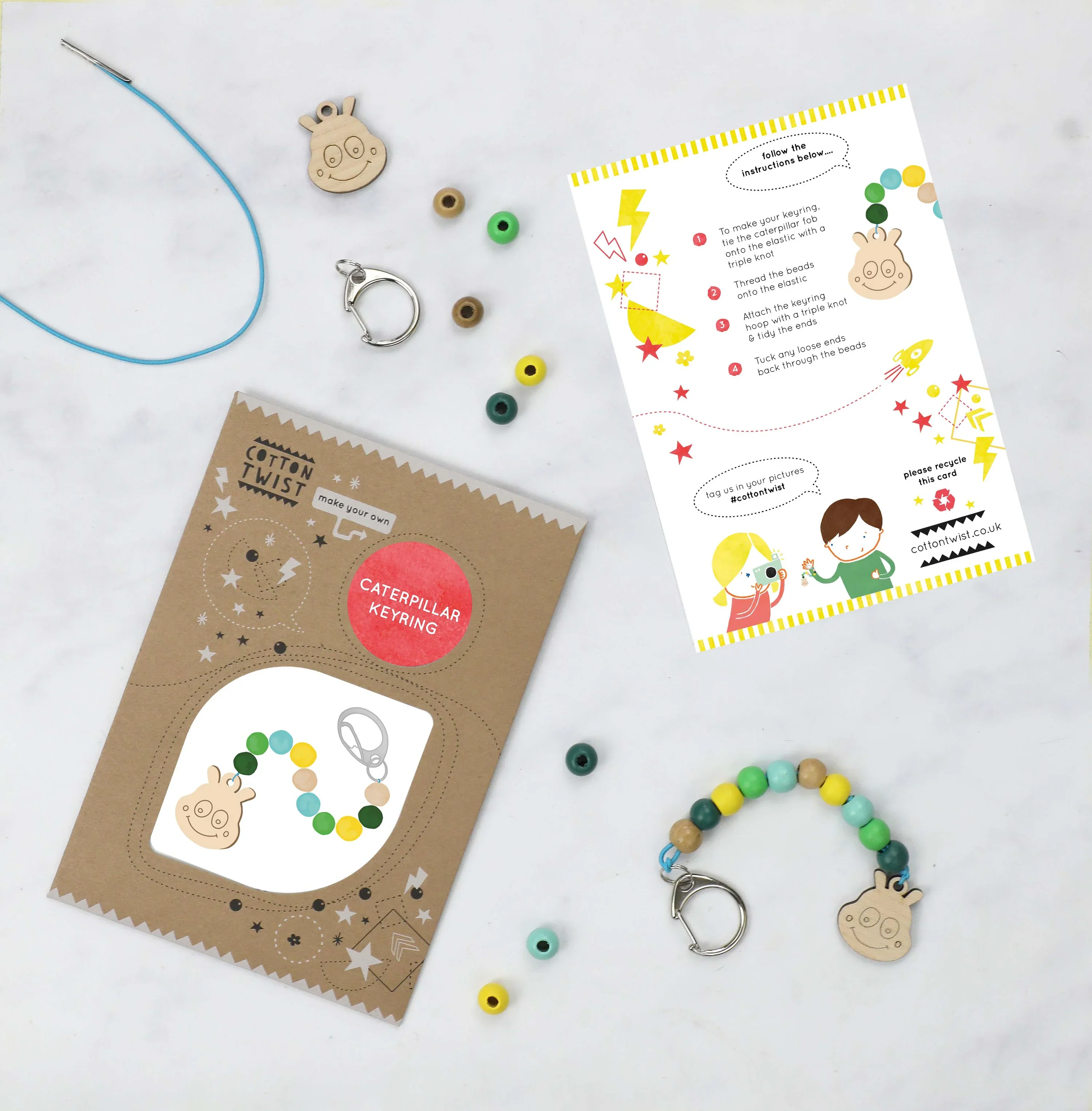 Make Your Own Caterpillar Keyring - Image 2