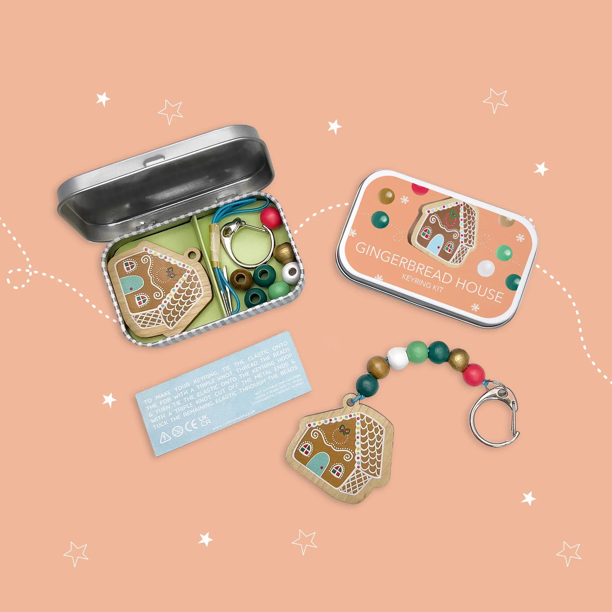 Make Your Own Gingerbread House Keyring Gift Kit