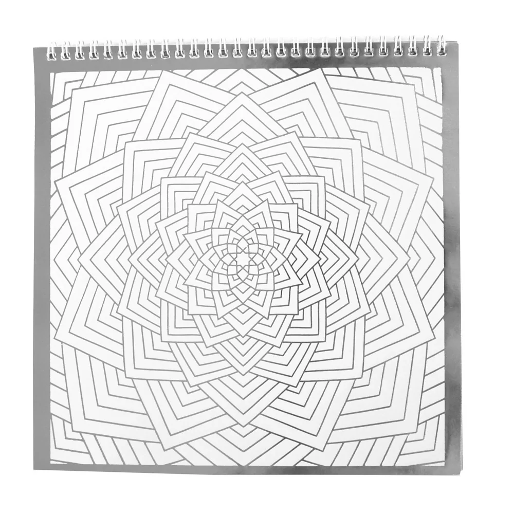Mandalas and Animals Colour With Silver Foil Effect Colouring Book - Image 4
