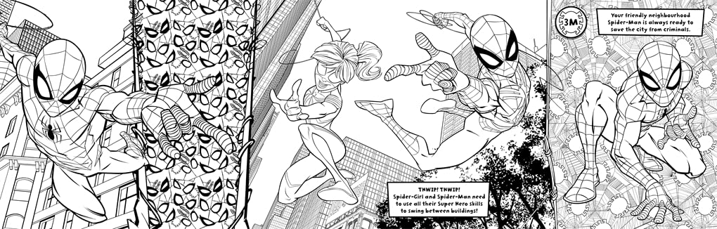 Marvel Spider-Man: Never-Ending Colouring Book - 6 Metres of Colouring Fun - Image 3