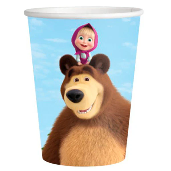 Masha and the Bear Paper Cups (Pack of 8)