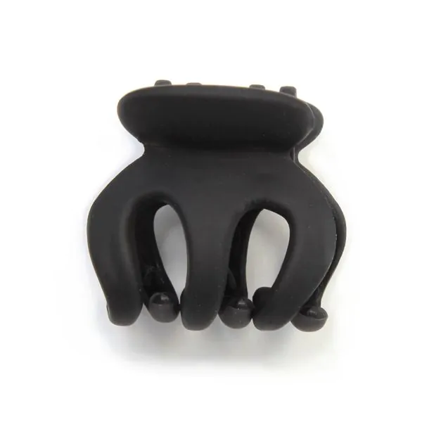 Matt Black Mini Hair Claw Clip 2cm (Pack of 6) - Image 3