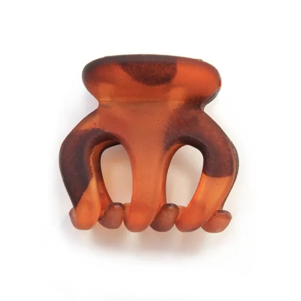 Matt Tortoiseshell Octopus Mini Hair Claw Clip , 2 cm (Pack of 6) - Image 3