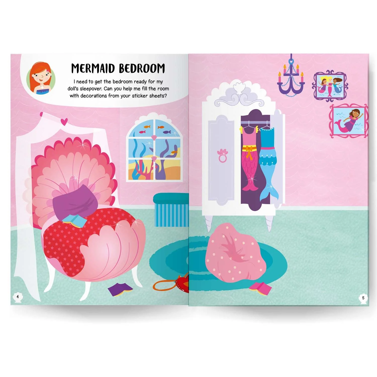 Mermaid Doll’s House Sticker Book - Image 2