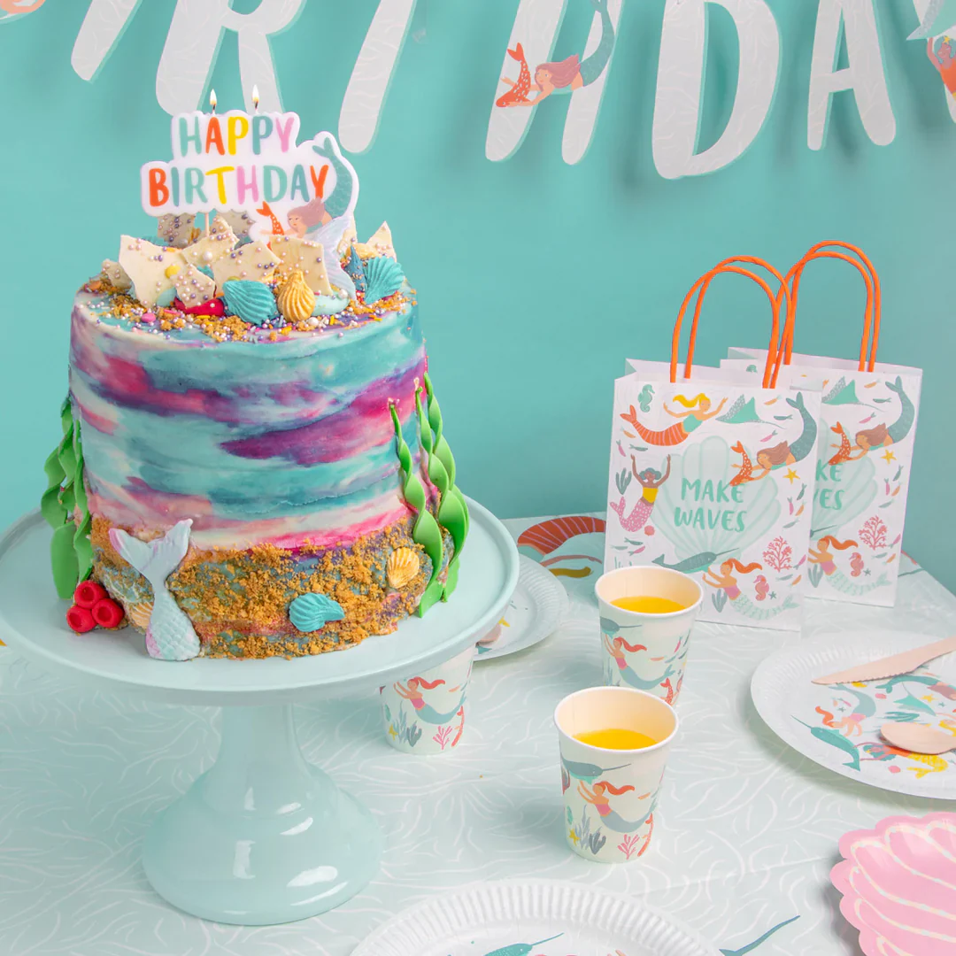 Mermaid 'Happy Birthday' Paper Garland - 3m - Image 2