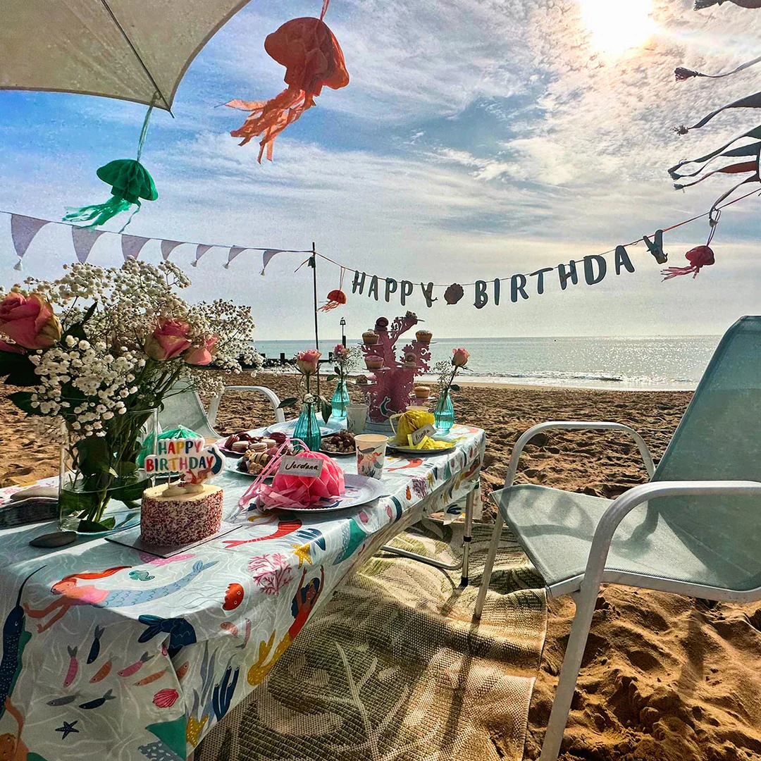 Mermaid 'Happy Birthday' Paper Garland - 3m - Image 3